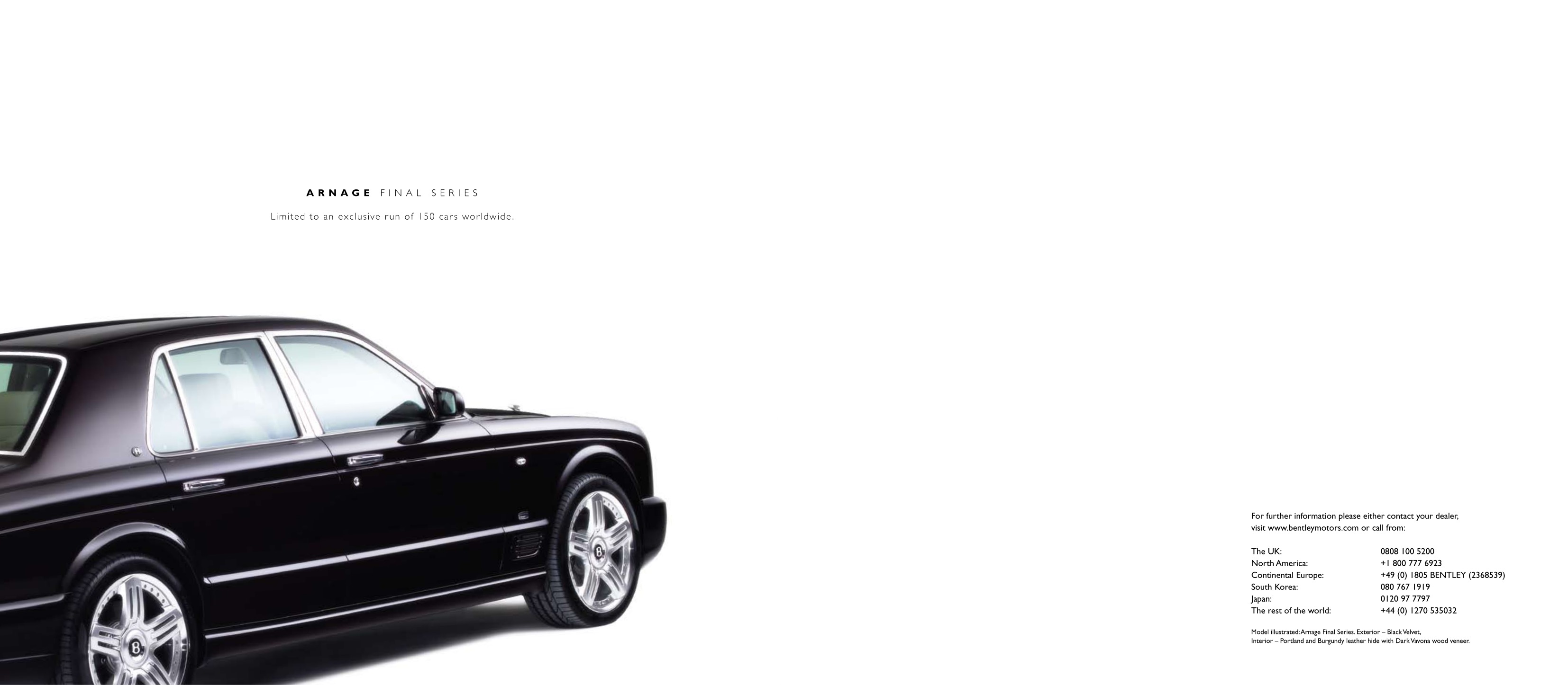 2009 Bentley Arnage Brochure